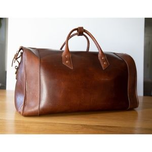 Italian Leather Weekender Bag - Satchel & Page